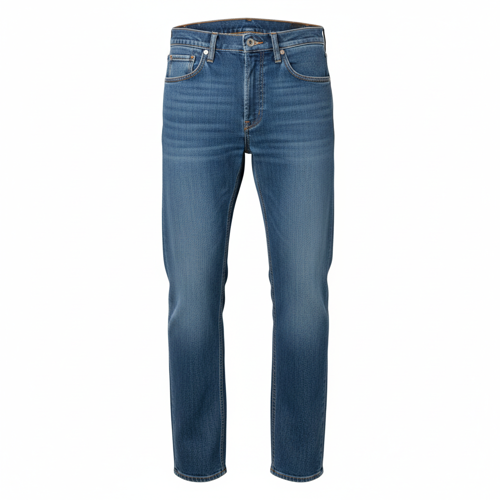 Джинсы прямые синие